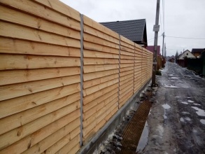 Деревянный забор елочка 150 метров