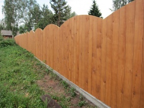 Деревянный забор сплошной 70 метров